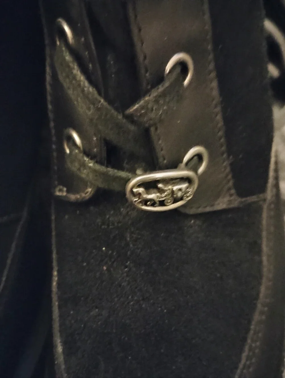 Women's EUC Coach Ankle Boots With Silver Emblem Hardware U.S. Size 9B